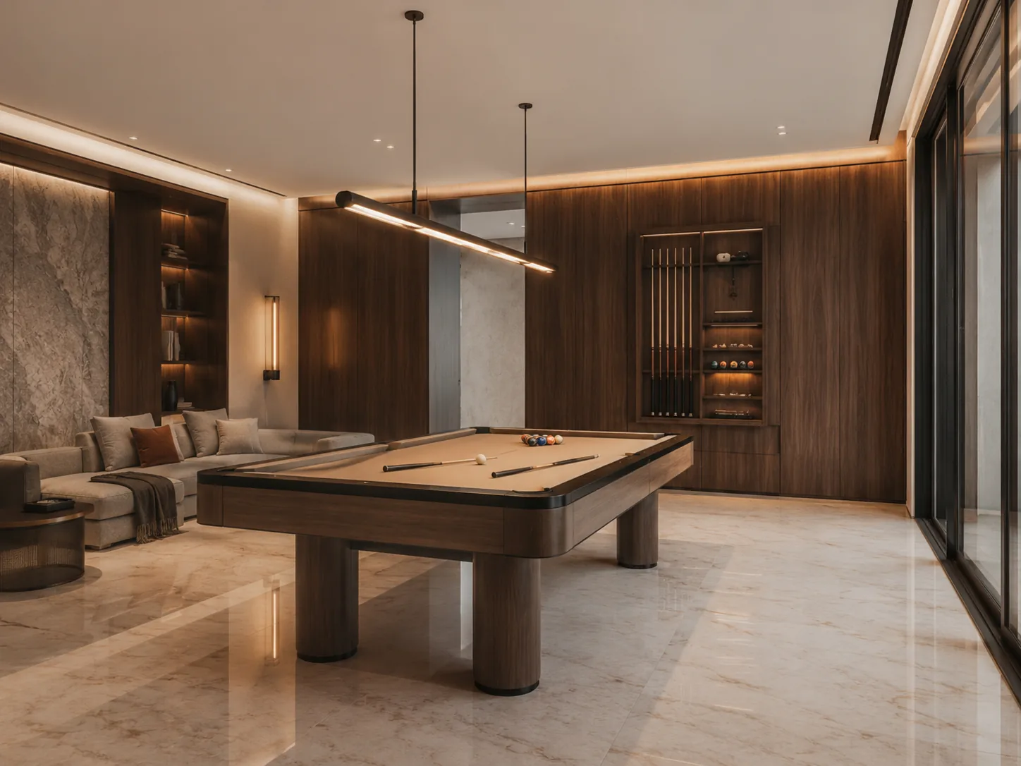 A second view of the basement games room