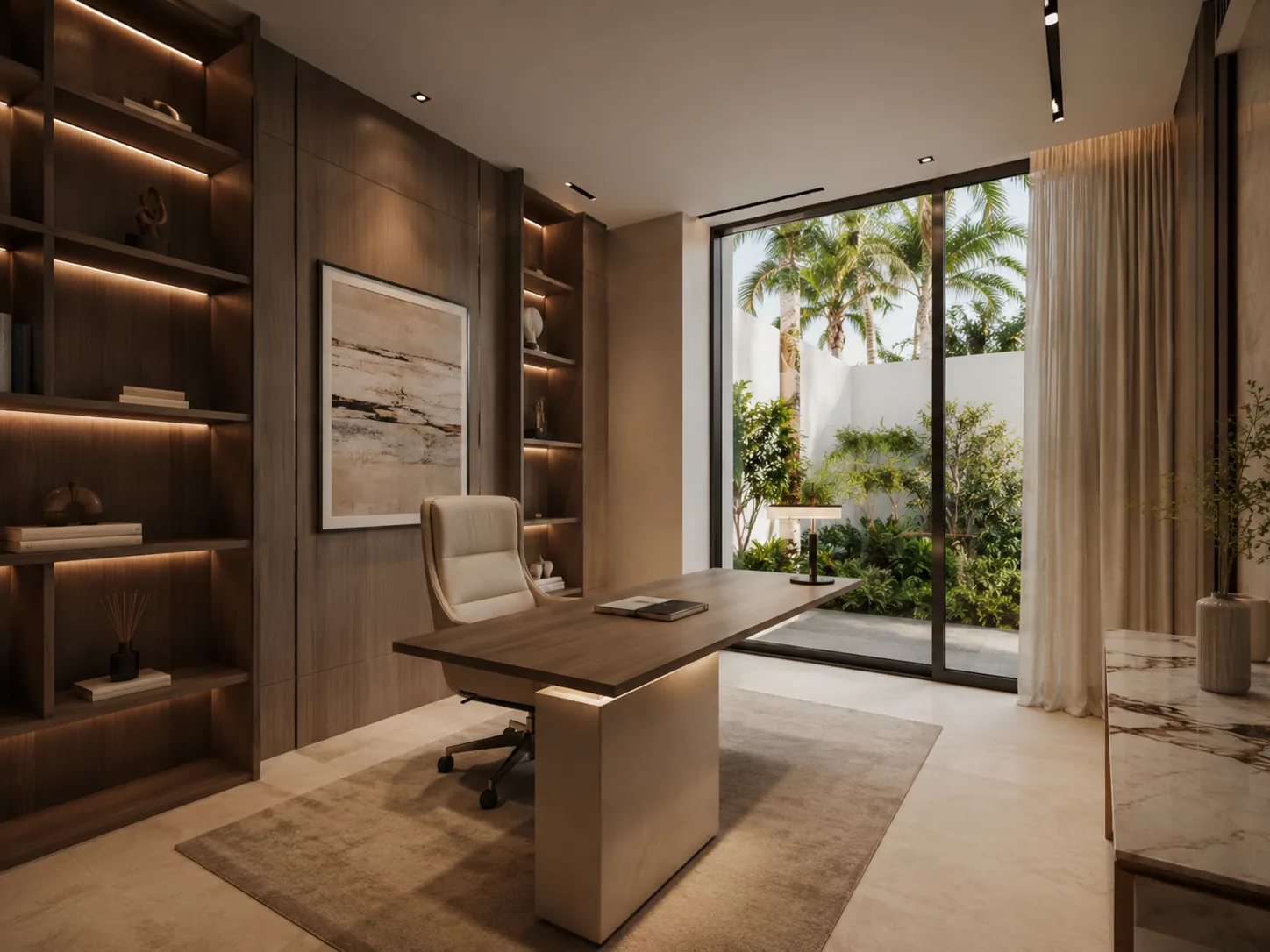 The private ground-floor office